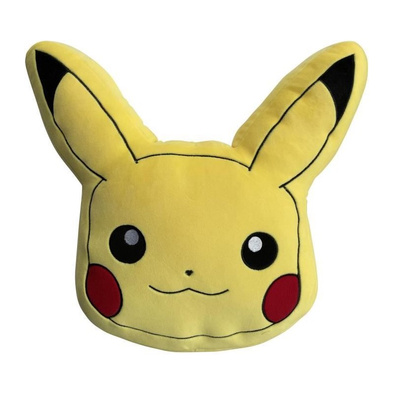 Coussin premium 3D - POKEMON - Visage Pikachu - Microfibre - 40 cm Coussin premium 3D - POKEMON - Visage Pikachu - Microfibre - 40 cm