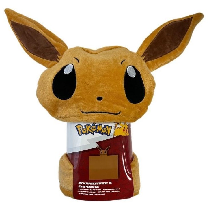 Plaid polaire a capuche 3D - POKEMON - Evoli - 120 x 150 cm