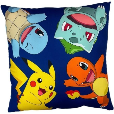 Coussin double face - Carré - POKEMON - Poké-Ball et Starter - Micro