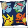 Coussin double face - Carré - POKEMON - Poké-Ball et Starter - Micro Coussin double face - Carré - POKEMON - Poké-Ball et Starter - Micro