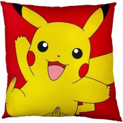 Coussin double face - Carré - POKEMON - Pikachu et Carapuce - Microfi