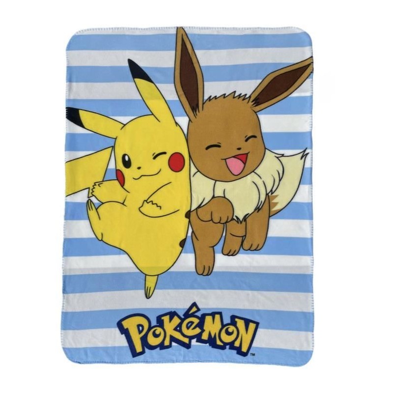 Plaid - POKEMON - Pikachu et Evoli - 100 x 140 cm Plaid - POKEMON - Pikachu et Evoli - 100 x 140 cm