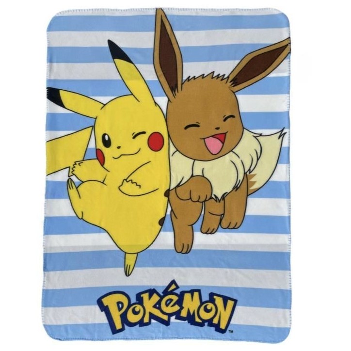 Plaid - POKEMON - Pikachu et Evoli - 100 x 140 cm Plaid - POKEMON - Pikachu et Evoli - 100 x 140 cm