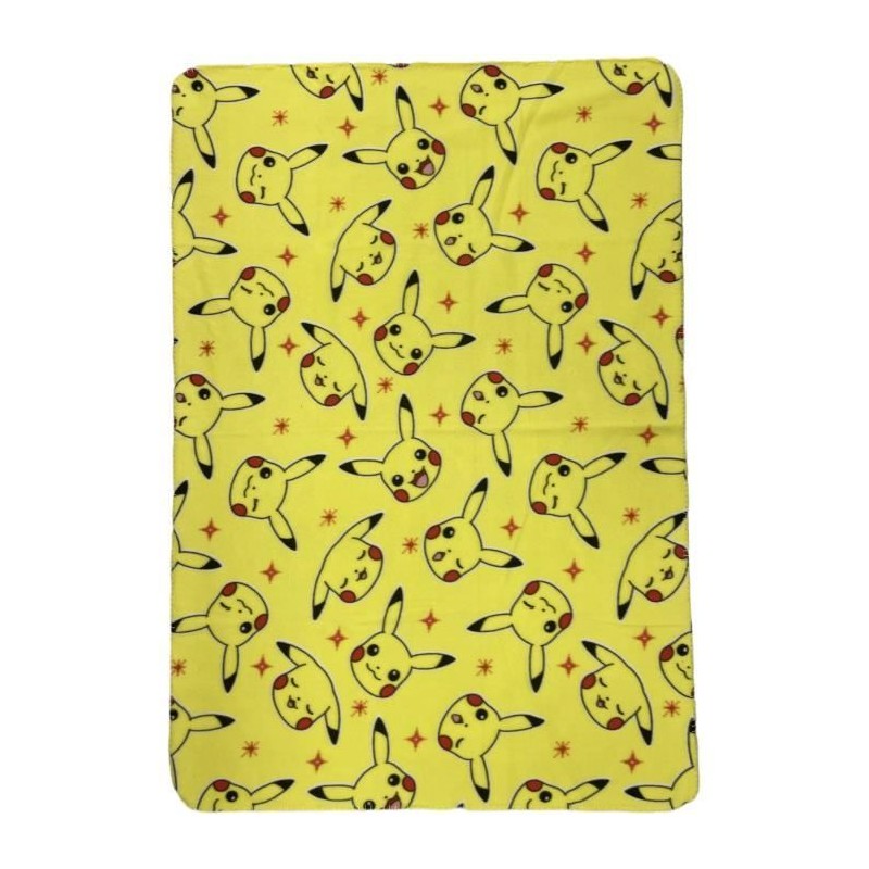 Plaid - POKEMON - Visages Pikachu - 100 x 140 cm Plaid - POKEMON - Visages Pikachu - 100 x 140 cm
