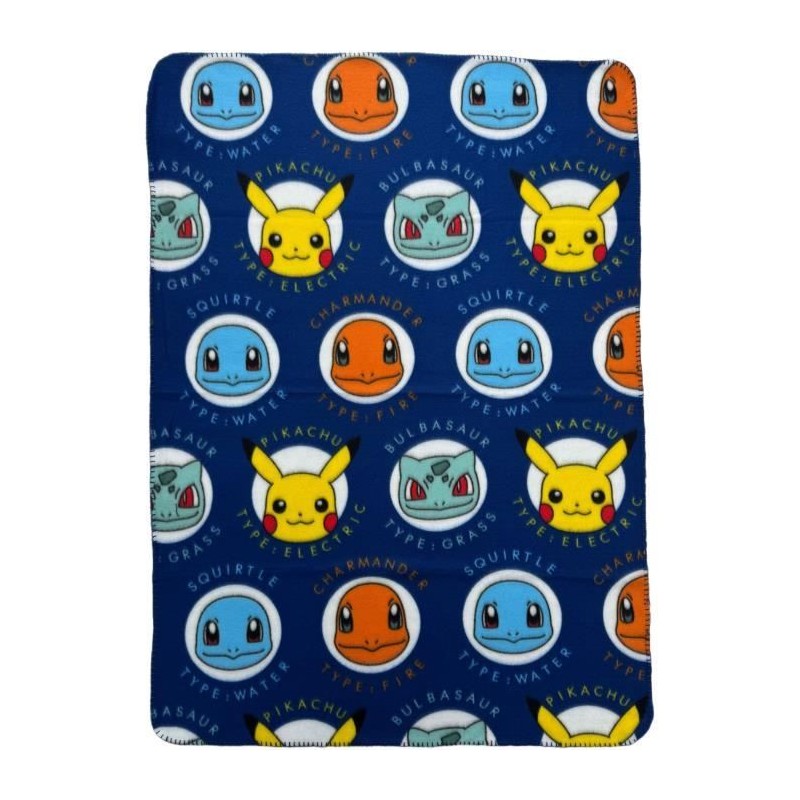 Plaid - POKEMON - Visages - 100 x 140 cm Plaid - POKEMON - Visages - 100 x 140 cm