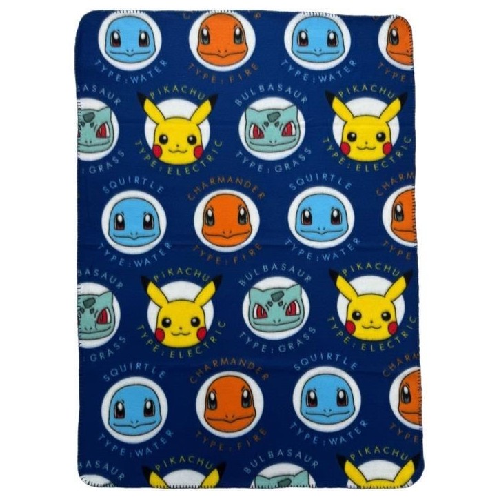 Plaid - POKEMON - Visages - 100 x 140 cm