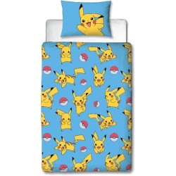 Parure de lit réversible - POKEMON - Pikachu et ses amis - Microfibre