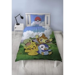 Parure de lit réversible - POKEMON - Pikachu et ses amis - Microfibre