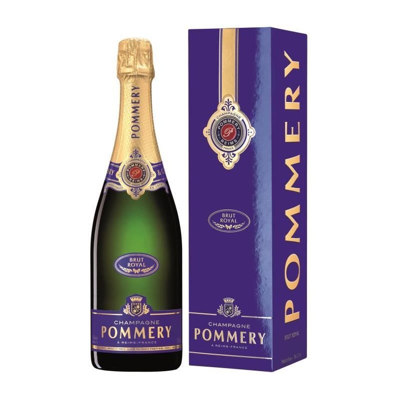Champagne Pommery Brut Royal avec étui Champagne Pommery Brut Royal avec étui