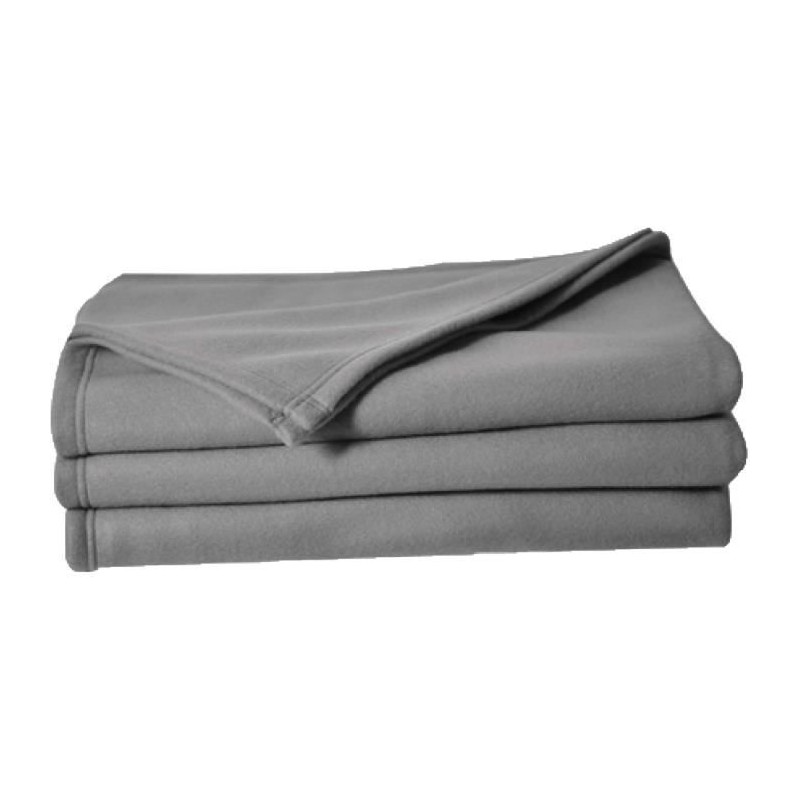 Couverture polaire TOISON D'OR - Poleco - 220x240cm - Acier Couverture polaire TOISON D'OR - Poleco - 220x240cm - Acier