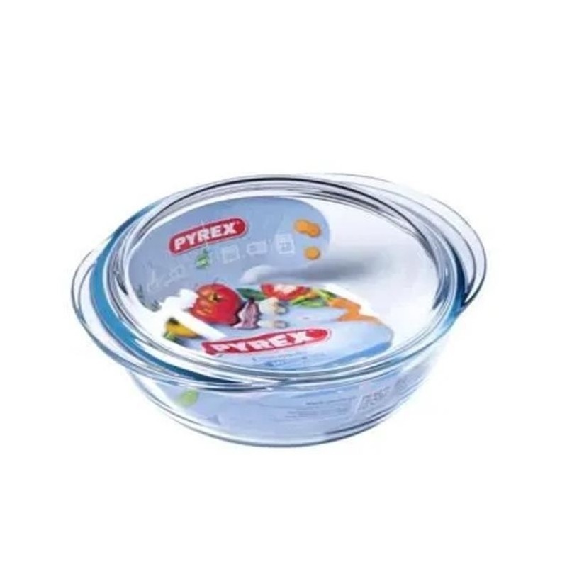 Cocotte - PYREX - 1450096 - Ronde - En verre borosilicate - 2,1 litres