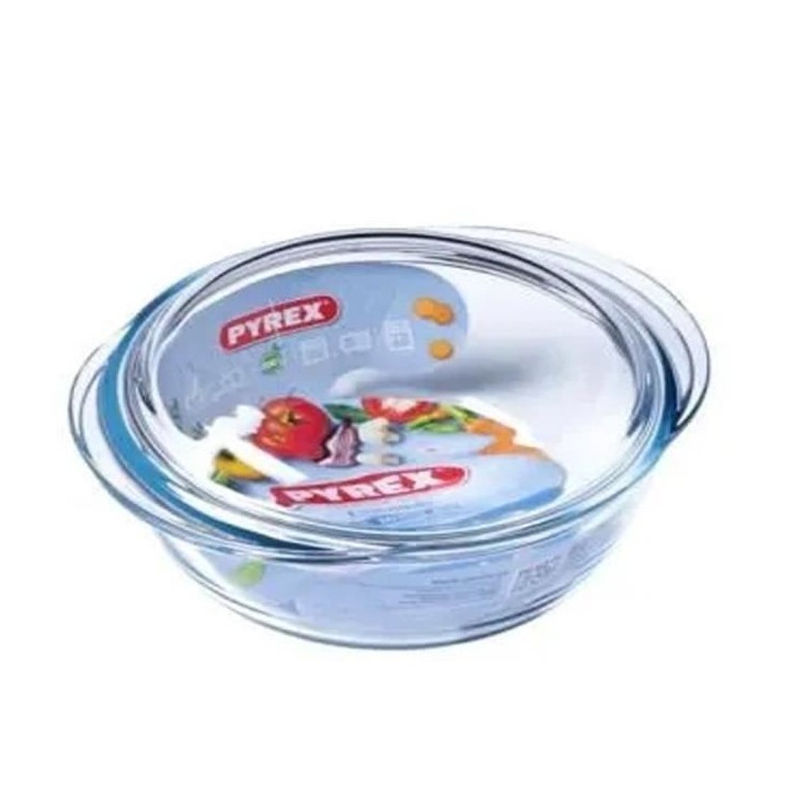 Cocotte - PYREX - 1450096 - Ronde - En verre borosilicate - 2,1 litres