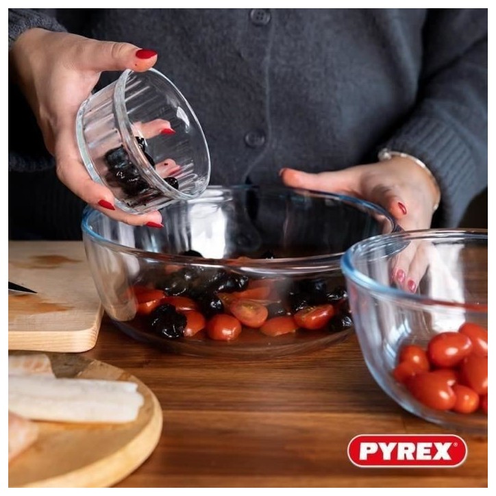 Cocotte - PYREX - 1450096 - Ronde - En verre borosilicate - 2,1 litres