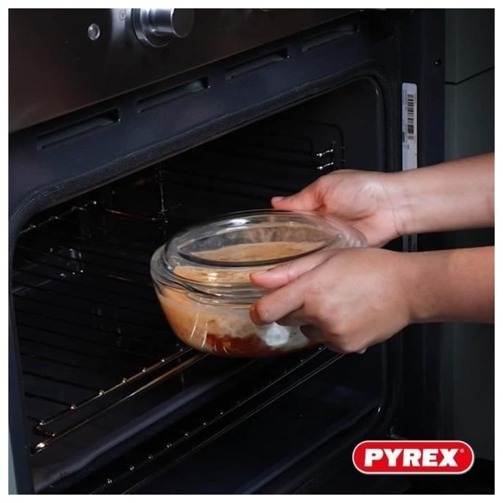 Cocotte - PYREX - 1450096 - Ronde - En verre borosilicate - 2,1 litres