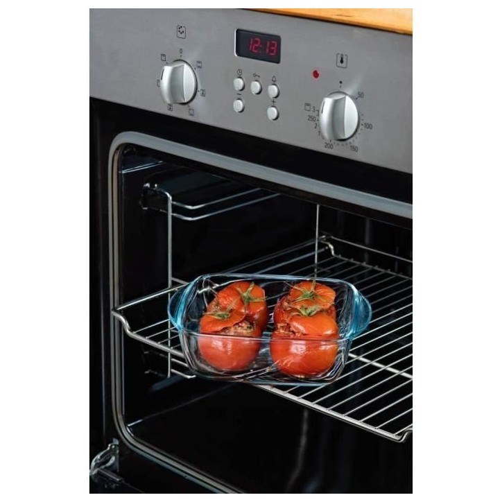 Boîte rectangulaire avec couvercle - PYREX - 1451021 - 20 x 17 cm - 1 L - Cook & Heat - Base en verre borosilicate Boîte rectangulaire avec couvercle - PYREX - 1451021 - 20 x 17 cm - 1 L - Cook & Heat - Base en verre borosilicate