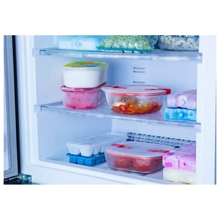 Boîte rectangulaire avec couvercle - PYREX - 1451021 - 20 x 17 cm - 1 L - Cook & Heat - Base en verre borosilicate Boîte rectangulaire avec couvercle - PYREX - 1451021 - 20 x 17 cm - 1 L - Cook & Heat - Base en verre borosilicate