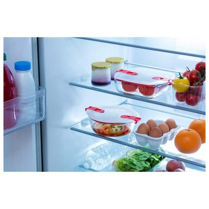 Boîte rectangulaire avec couvercle - PYREX - 1451021 - 20 x 17 cm - 1 L - Cook & Heat - Base en verre borosilicate Boîte rectangulaire avec couvercle - PYREX - 1451021 - 20 x 17 cm - 1 L - Cook & Heat - Base en verre borosilicate