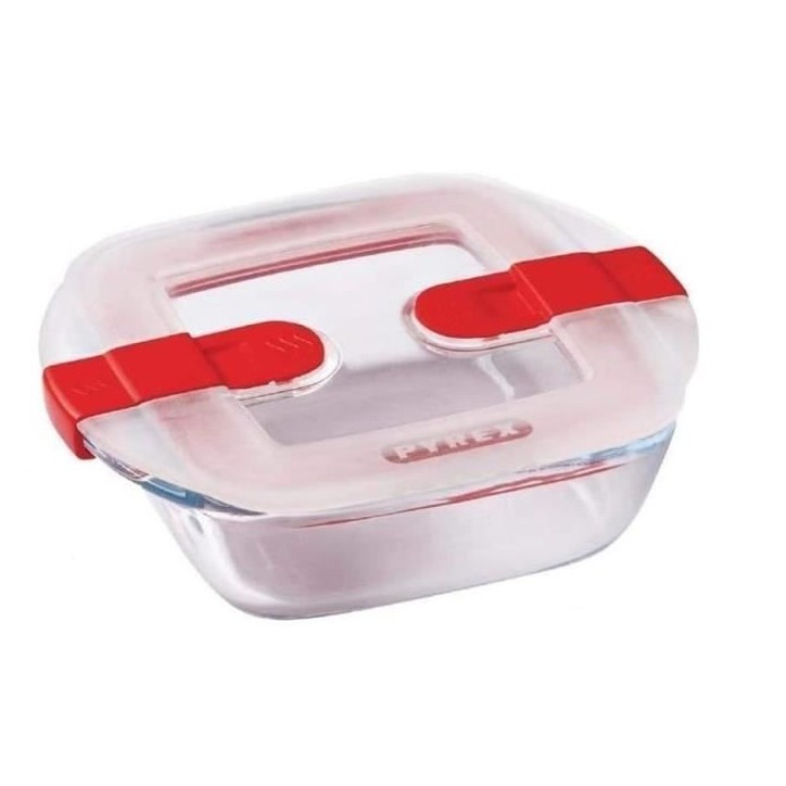 Boîte rectangulaire avec couvercle - PYREX - 1451022 - 25 x 22 cm - 2,2 L - Cook & Heat - Base en verre borosilicate Boîte rectangulaire avec couvercle - PYREX - 1451022 - 25 x 22 cm - 2,2 L - Cook & Heat - Base en verre borosilicate