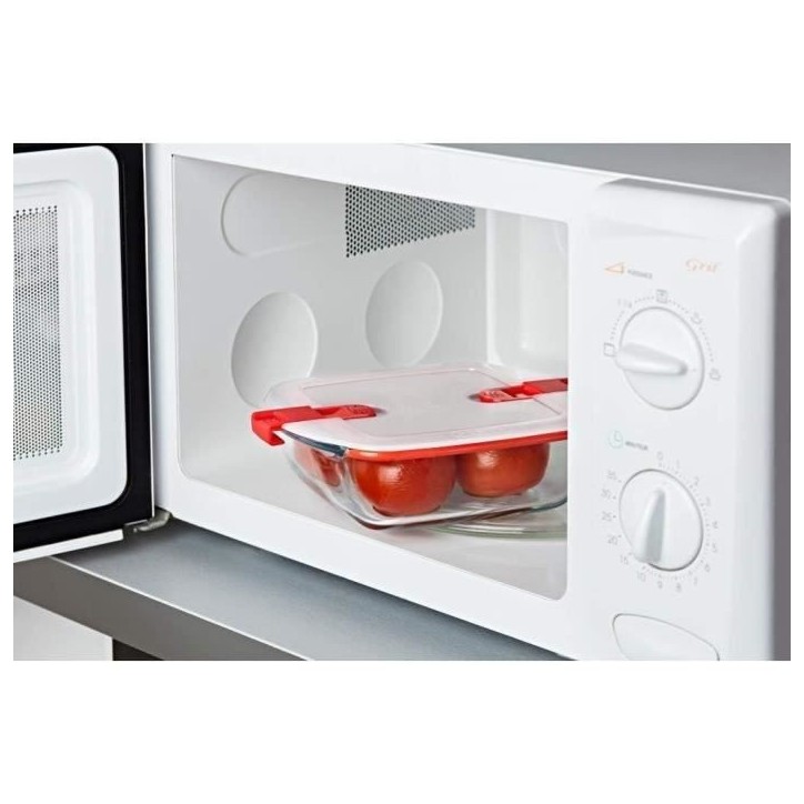 Boîte rectangulaire avec couvercle - PYREX - 1451022 - 25 x 22 cm - 2,2 L - Cook & Heat - Base en verre borosilicate Boîte rectangulaire avec couvercle - PYREX - 1451022 - 25 x 22 cm - 2,2 L - Cook & Heat - Base en verre borosilicate