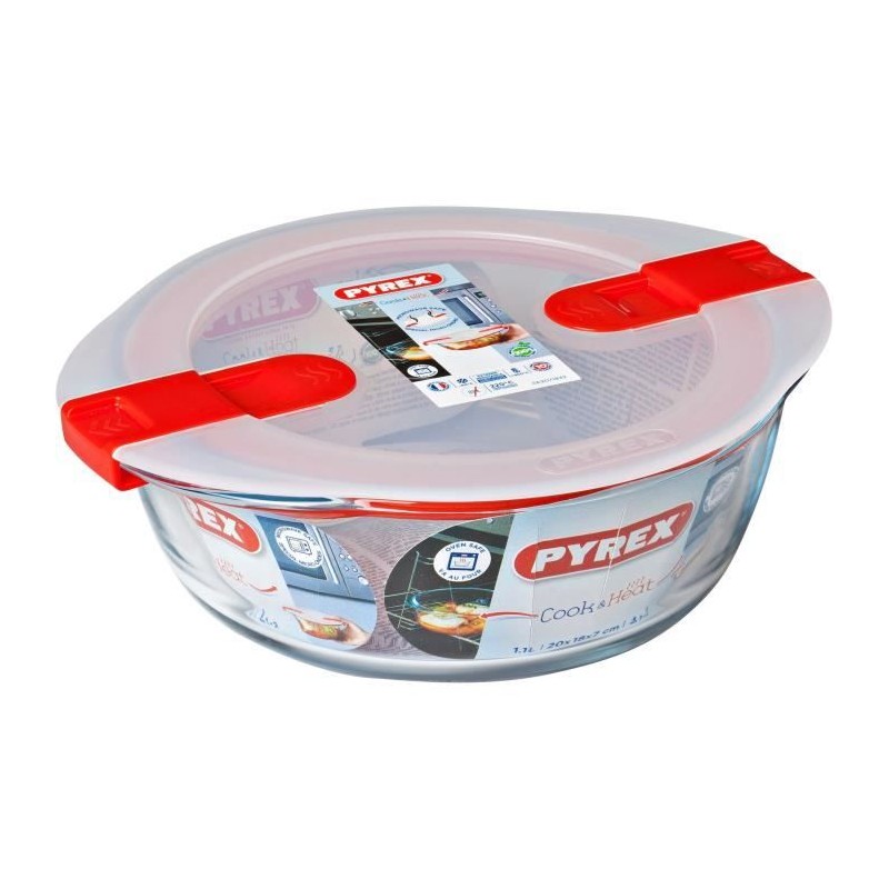 Boîte ronde avec couvercle - PYREX - 1451018 - 20 x 18 cm - 1,1 L - C