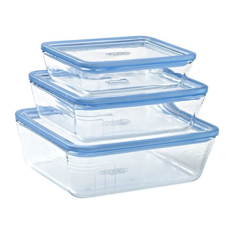 Lot de 3 Boîtes de conservation avec couvercle - PYREX - Zero Plastic