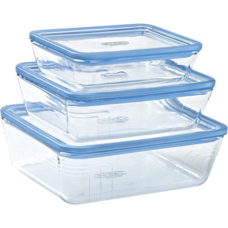 Lot de 3 Boîtes de conservation avec couvercle - PYREX - Zero Plastic