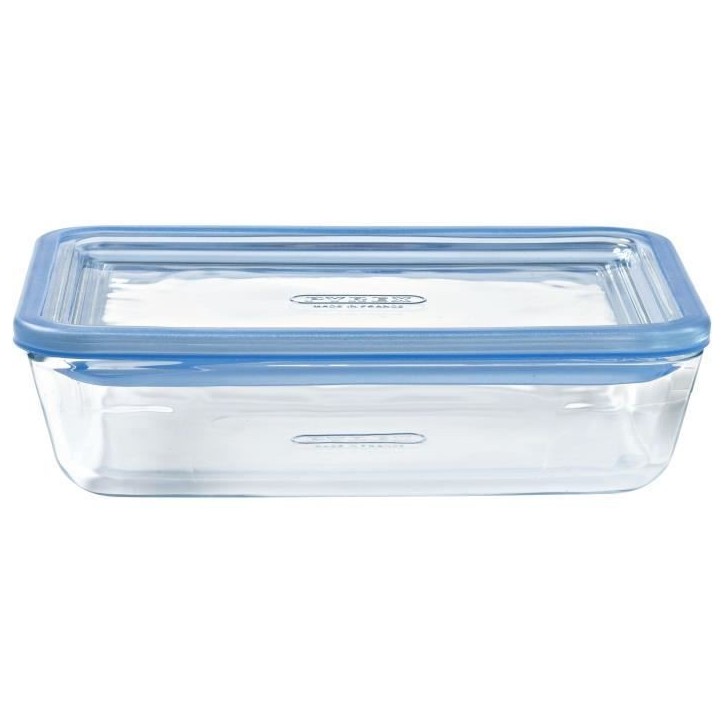Lot de 3 Boîtes de conservation avec couvercle - PYREX - Zero Plastic - Verre - Rectangulaire - 0.8/1,5/2,6 L