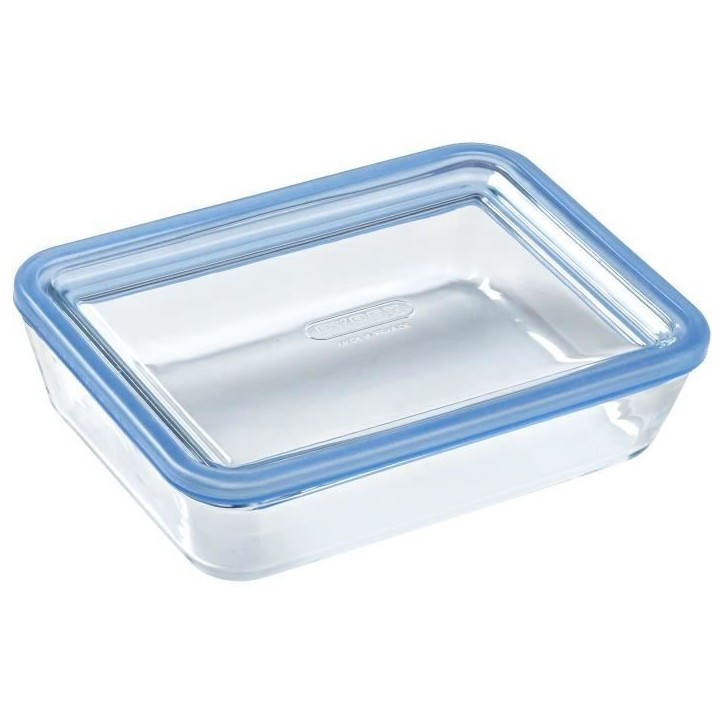 Lot de 3 Boîtes de conservation avec couvercle - PYREX - Zero Plastic - Verre - Rectangulaire - 0.8/1,5/2,6 L