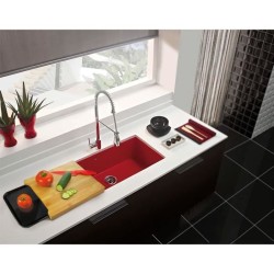 Planche a découper en bambou - JOCCA - Plateau en plastique - 36 x 27