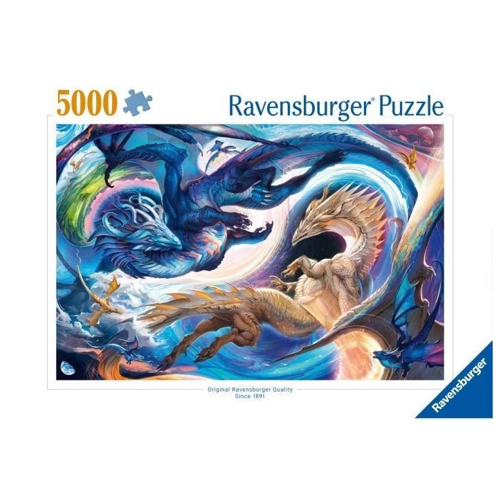 Puzzle 5000 pieces Dragon de jour et de nuit, Des 14 ans, Dragons, 12000813, Ravensburger