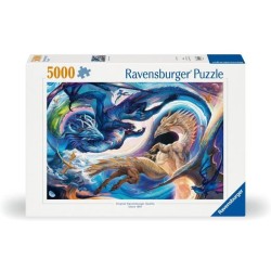 Puzzle 5000 pieces Dragon de jour et de nuit, Des 14 ans, Dragons, 120