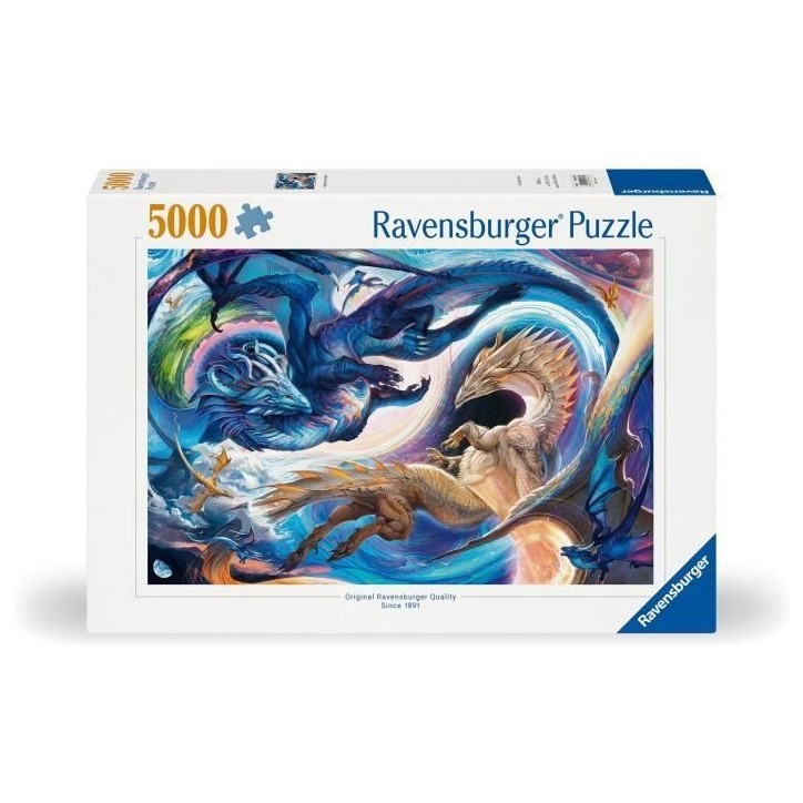 Puzzle 5000 pieces Dragon de jour et de nuit, Des 14 ans, Dragons, 12000813, Ravensburger