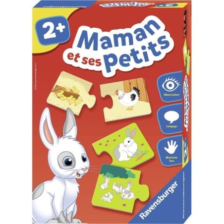 Jeu éducatif Maman et ses petits, Découverte des animaux, Des 2 ans,