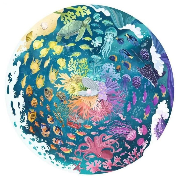 Puzzle rond 500 pieces Océan, Circle of Colors, Puzzle Adulte, des 12 ans, 17170, Ravensburger