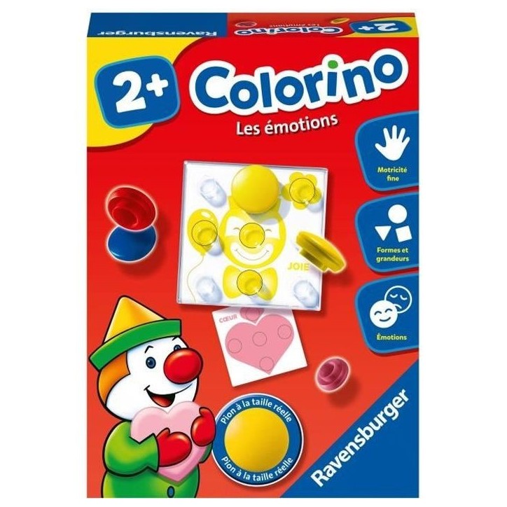 Colorino Les émotions - Jeu éducatif - Apprentissage des couleurs - Activités créatives enfant - Ravensburger - Des 2 ans Colorino Les émotions - Jeu éducatif - Apprentissage des couleurs - Activités créatives enfant - Ravensburger - Des 2 ans