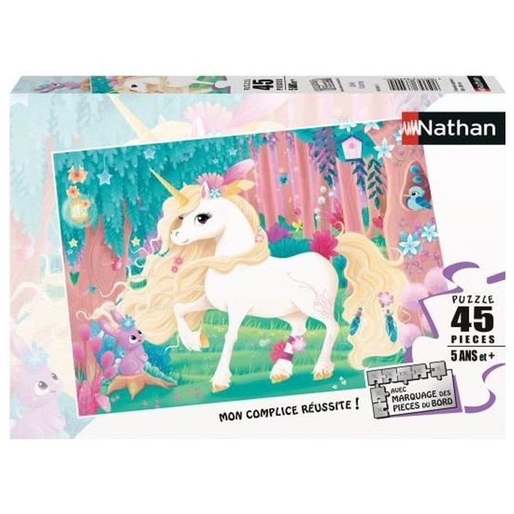 Puzzle enfant 45 pieces Jolie licorne Nathan - Poster inclus - Theme fantastique - Mixte - A partir de 5 ans Puzzle enfant 45 pieces Jolie licorne Nathan - Poster inclus - Theme fantastique - Mixte - A partir de 5 ans