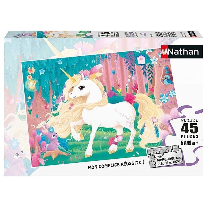 Puzzle enfant 45 pieces Jolie licorne Nathan - Poster inclus - Theme fantastique - Mixte - A partir de 5 ans Puzzle enfant 45 pieces Jolie licorne Nathan - Poster inclus - Theme fantastique - Mixte - A partir de 5 ans