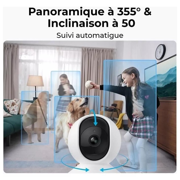 Caméra intérieure - REOLINK - E340 - Blanc