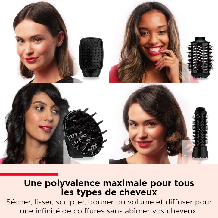 Multistyler 4-en-1 - REVLON - RVDR5373E - Pour cheveux texturés - 4 températures - Noir