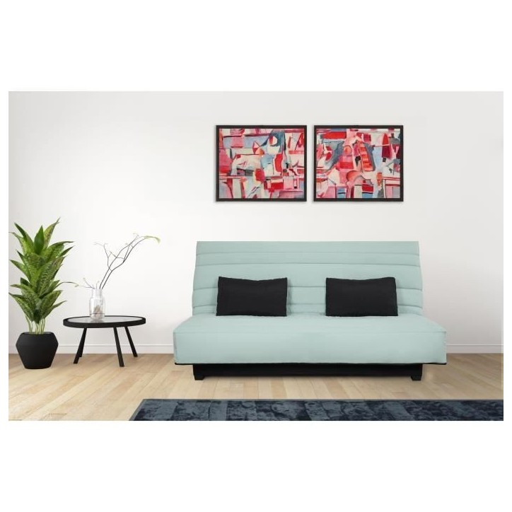 DUNLOPILLO Banquette clic clac 2 places - Vert - ReVEUR DUNLOPILLO Banquette clic clac 2 places - Vert - ReVEUR