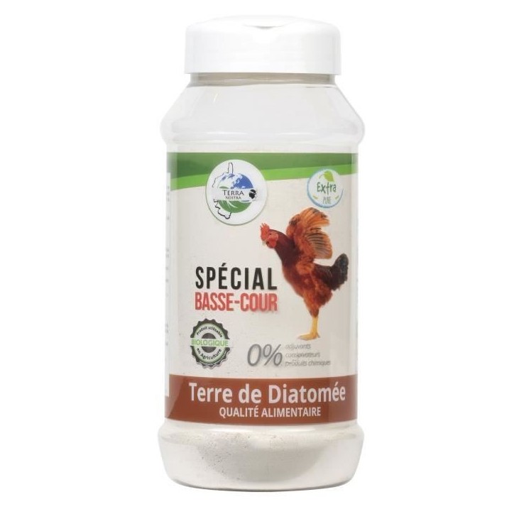 TERRA NOSTRA - Terre de Diatomée Spéciale Basse Cour - 161407 - Qualité Alimentaire - Poudreuse 300 g