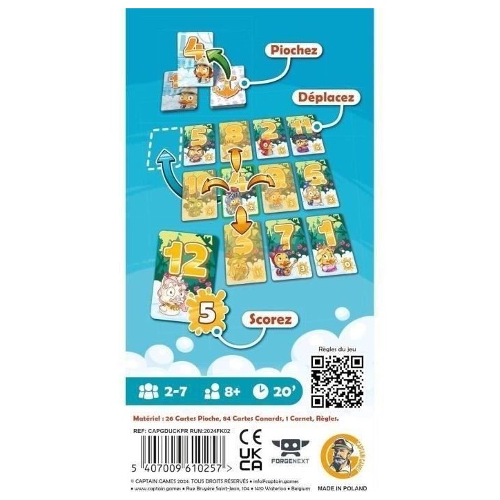 Duck & Cover - Captain Games - Jeu de Cartes 8 Ans+- 2 a 7 Joueurs - 20 Minutes - Asmodee