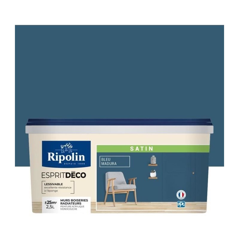 RIPOLIN ESPRIT DECO SAT BLE MADURA SATIN 2.5L RIPOLIN ESPRIT DECO SAT BLE MADURA SATIN 2.5L