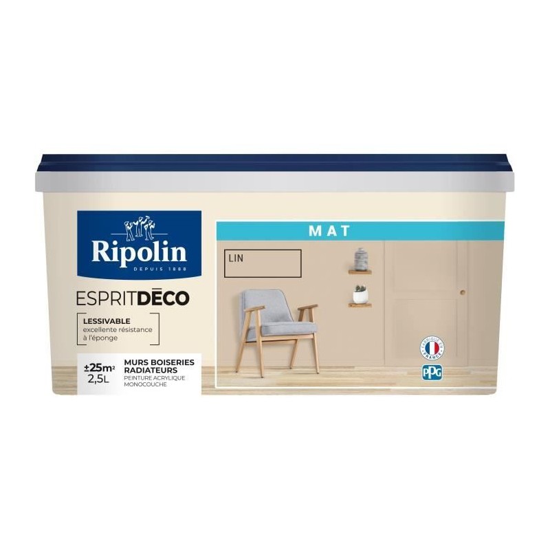 RIPOLIN ESPRIT DECO LIN MAT 2.5L RIPOLIN ESPRIT DECO LIN MAT 2.5L