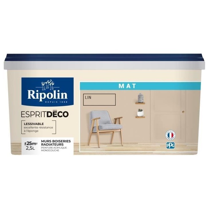 RIPOLIN ESPRIT DECO LIN MAT 2.5L RIPOLIN ESPRIT DECO LIN MAT 2.5L