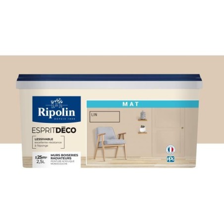 RIPOLIN ESPRIT DECO LIN MAT 2.5L