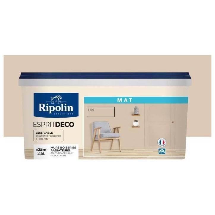 RIPOLIN ESPRIT DECO LIN MAT 2.5L RIPOLIN ESPRIT DECO LIN MAT 2.5L