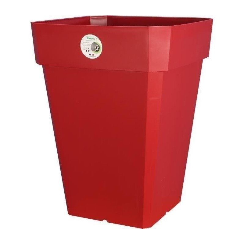 RIVIERA Pot de fleurs Soleilla - Carré - 40 x 40 cm - Rouge