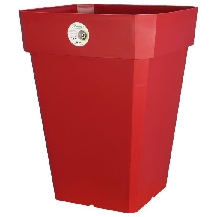 RIVIERA Pot de fleurs Soleilla - Carré - 40 x 40 cm - Rouge RIVIERA Pot de fleurs Soleilla - Carré - 40 x 40 cm - Rouge