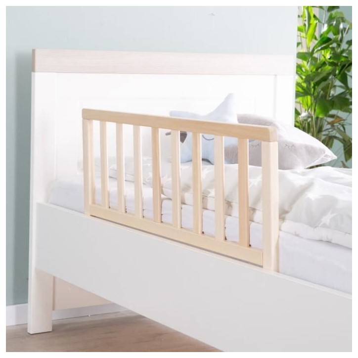 ROBA Barriere de Lit 90 cm - Protection Anti-Chute Sûre pour Bébés et Enfants - de 18 Mois a 5 Ans - Montage Facile - Bois Na ROBA Barriere de Lit 90 cm - Protection Anti-Chute Sûre pour Bébés et Enfants - de 18 Mois a 5 Ans - Montage Facile - Bois Na